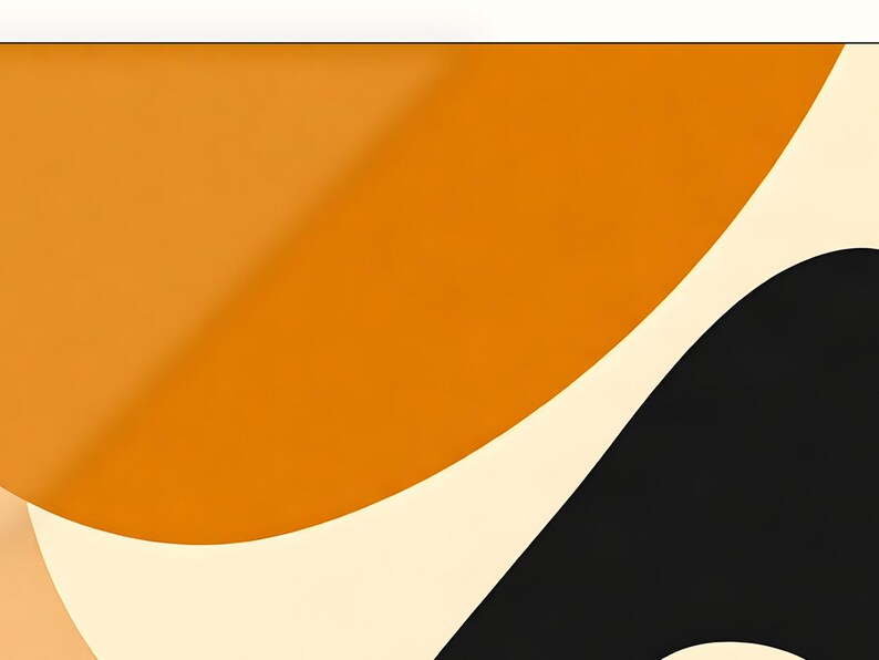 Ockra Diagonal | AI-assisterad abstrakt konst, färgfält (digital nedladdning) bild 4