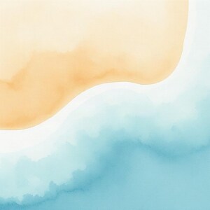 Tide Channel Curve | AI-Assisted Coastal Art, Watercolour-Look, Sea-Glass Blue, Tidewash (Digital Download) image 1