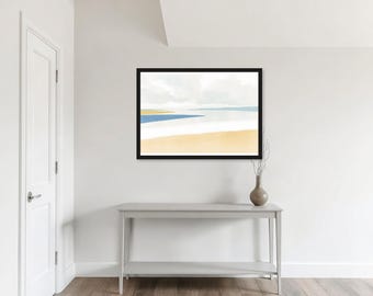 Estuary Mouth, Mist | AI-Assisted Coastal Art | Unframed or Framed Print | A4 A3 A2