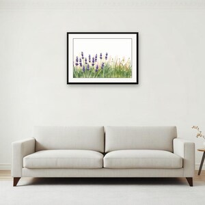 Lavender Margin | AI-Assisted Botanical Art, Watercolour-Look, Meadow Study, Wildflower Margins (Digital Download) image 4