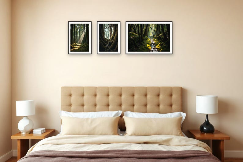 Wandbild-Set „Alter Wald“ | KI-gestützte Waldkunst (Digitaler Download) Bild 3