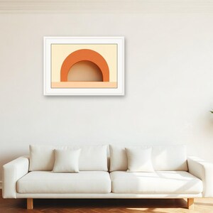 Horizonte de arcos de terracota / Arte abstracto asistido por IA, forma neutra bohemia, arcos neutros (descarga digital) imagen 3