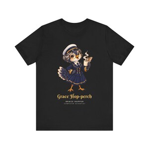グレース・ホッパーTシャツ（ブラック）、プログラマーへのギフト、コンピュータサイエンスTシャツ、ソフトウェアエンジニアへのギフト