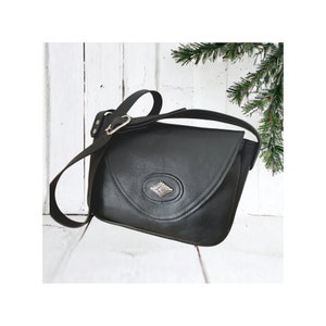 Handmade Black Leather Crossbody Bag, Leather Shoulder Bag, Black Leather Purse, Classic Handbag