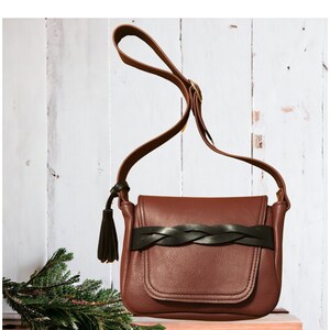 Bolso bandolera de cuero, bolso de cuero rojo, bolso de hombro hecho a mano, cartera clásica de cuero, cuero Starshine