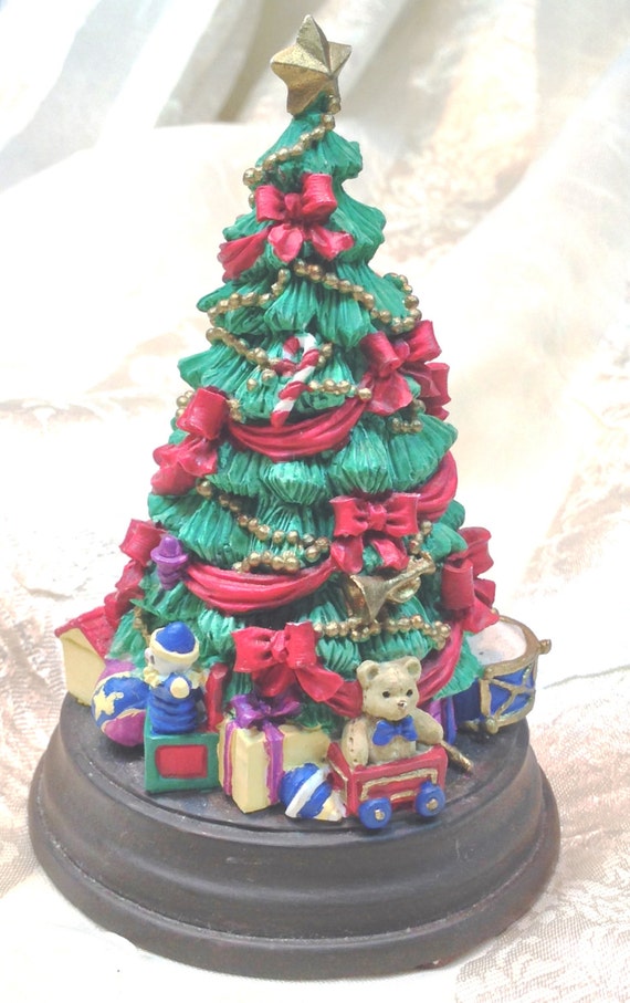 Vintage Christmas Tree Music Box Plays O Christmas Tree O Etsy