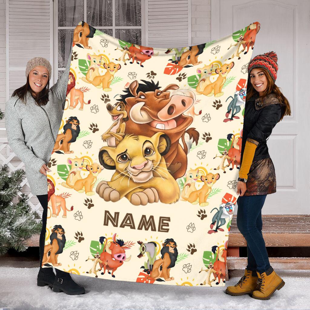 Discover Personalized Name Lion King Blanket, Disney Lion King Characters Blanket
