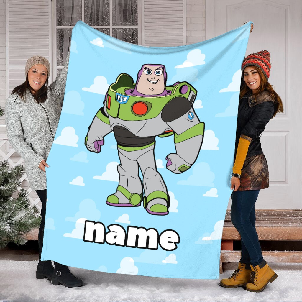 Discover Personalized Name Disney Buzz Lightyear Fleece Blanket
