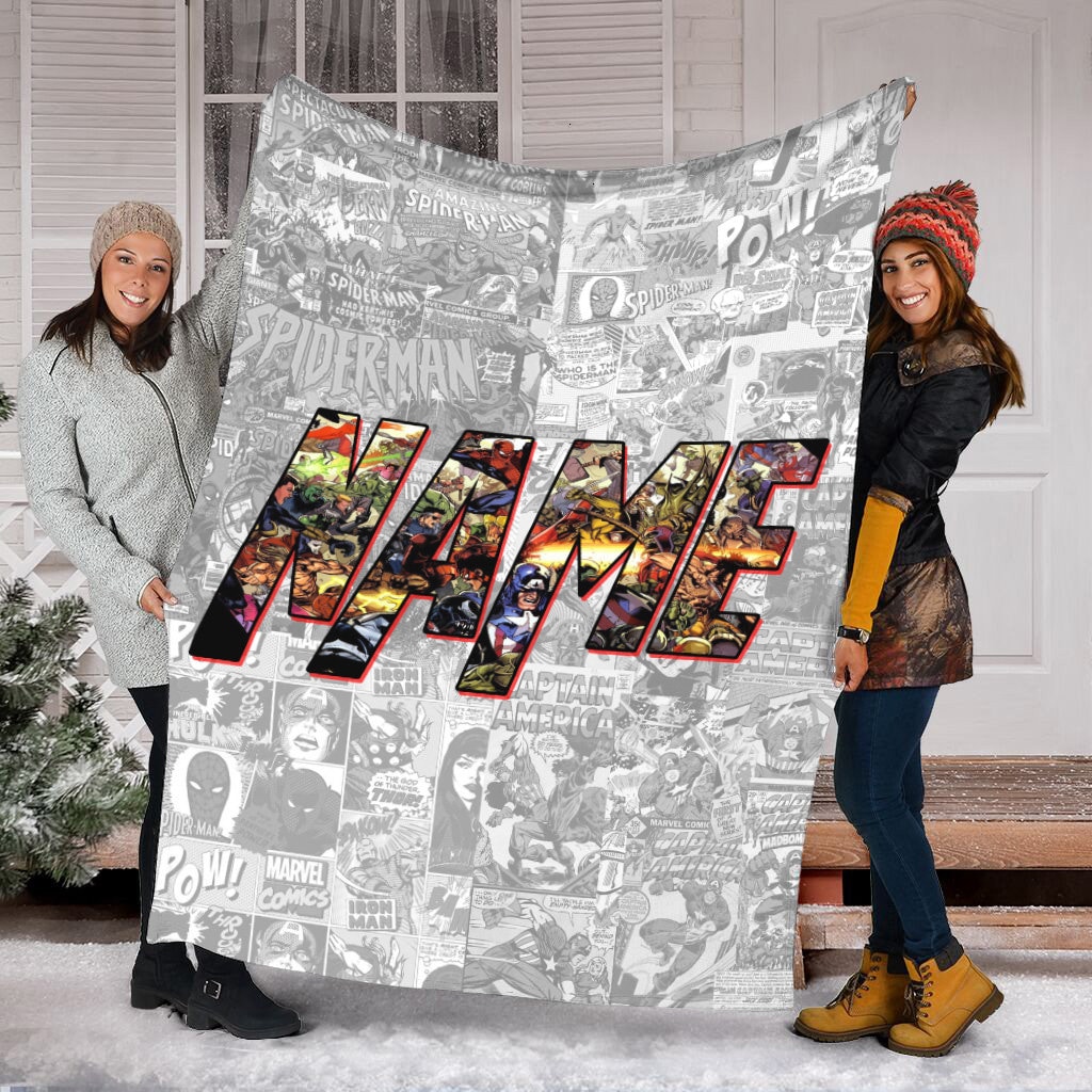 Personalized marvel blanket deals