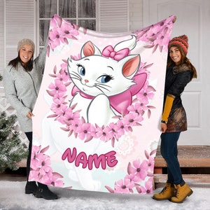 Personalized Name Disney Marie Cat Blanket Disney Cat Fleece Mink Sherpa Blanket Magic Kingdom Blanket Birthday Gifts Baby Throw Blanket Etsy Canada