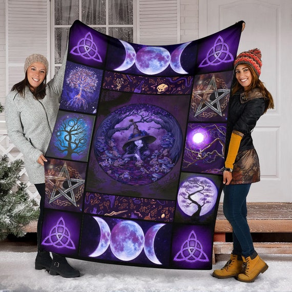 Witch Blanket, Magic Blanket, Magic Witch Blanket, Halloween Blanket, Halloween Witch Blanket, Fleece Magical Blanket, Witch Vibes Blanket