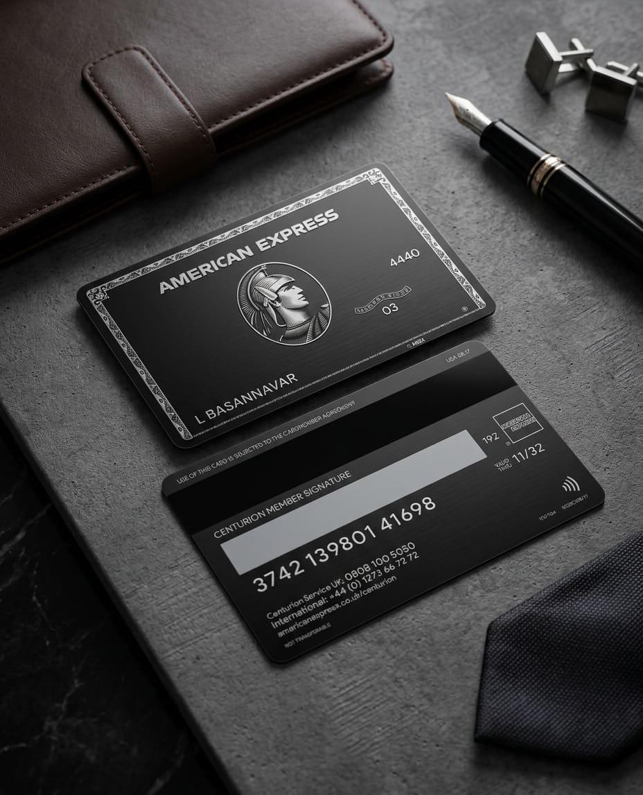 Amex Centurion Card Replica - Etsy Hong Kong