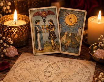 Couples Synastry Reading, Relationship Compatibility Astrology Report, Full Year Day by Day, Instant Digital Download