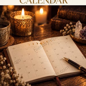 Personalized Numerology Calendar, Your 12 Month Personal Year Guide by Day, Digital Planner image 1