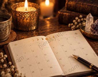 Personlig numerologisk kalender, din 12-månaders personliga årsguide per dag, digital planerare