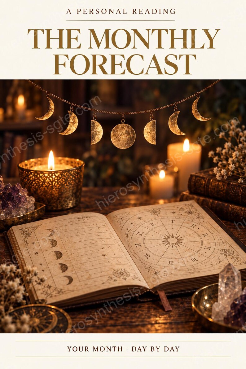 Personalized Monthly Astrology Forecast, Your Transits Day by Day from Your Birth Chart (Digital PDF) image 1