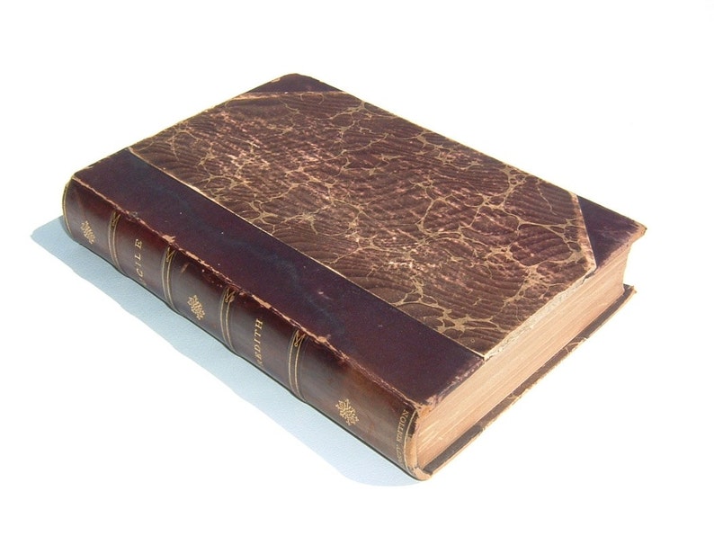 1894 Lucile by Owen Meredith the Earl of Lytton Leather and Marbleized Hardcover University Edition Rare image 1