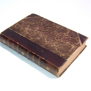 1894 Lucile by Owen Meredith the Earl of Lytton Leather and Marbleized Hardcover University Edition Rare image 5