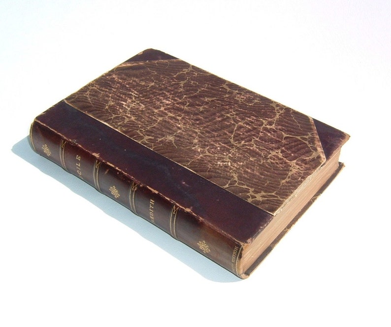 1894 Lucile by Owen Meredith the Earl of Lytton Leather and Marbleized Hardcover University Edition Rare image 5