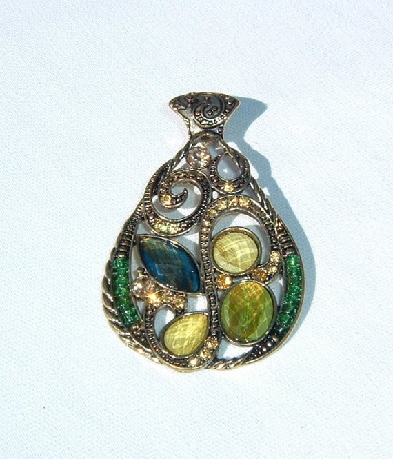 1970s Bud Green and Bitter Lime colored Gemstones… - image 2