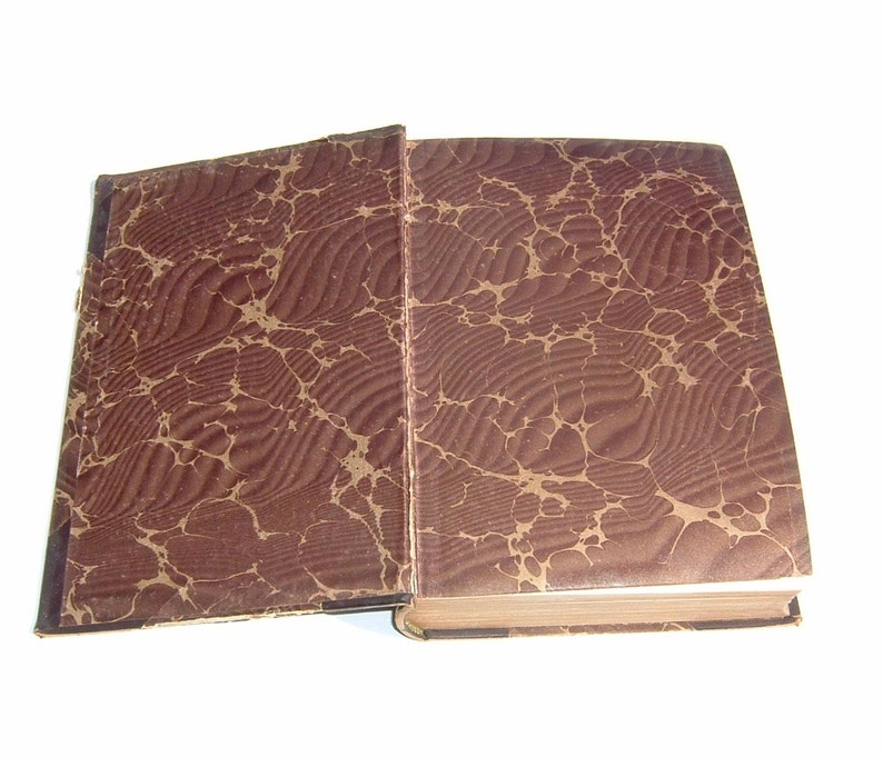 1894 Lucile by Owen Meredith the Earl of Lytton Leather and Marbleized Hardcover University Edition Rare image 4