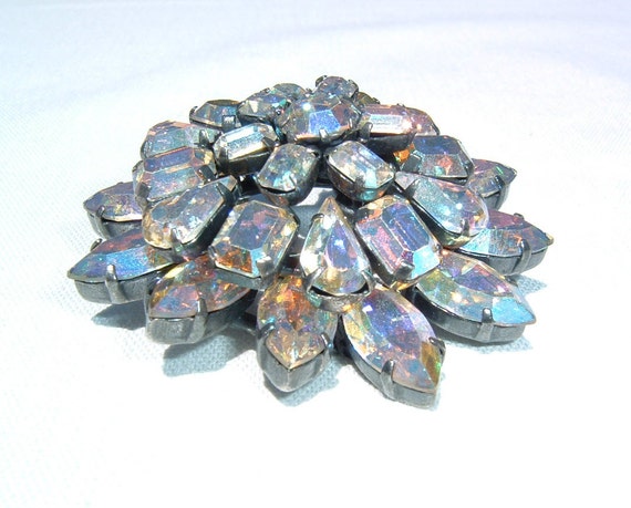 1940s Swarovski Aurora Borealis Crystal Rhineston… - image 3