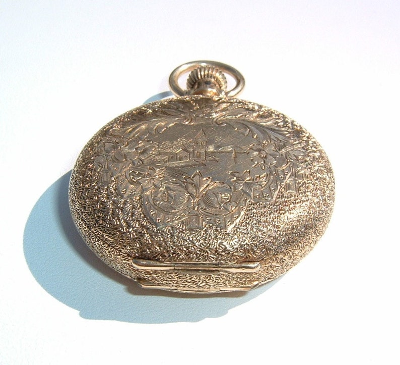 1800s Gold Elgin Ladies Pocket Watch White Roman Numeral Dial - Etsy