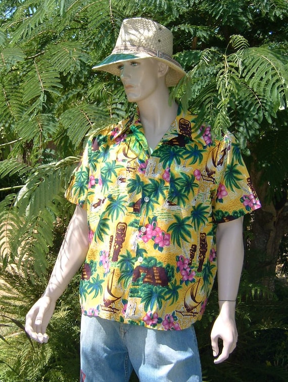 1970s Collectors Palm Tree of Branford Hawaiian/A… - image 1