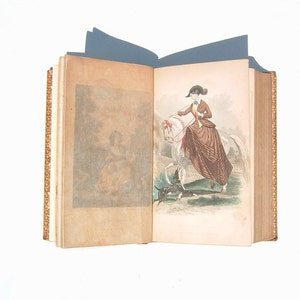 Godey&#39;s Lady&#39;s Book 1851-52 Vol. XLIII Deep French Wine Colored Leather Hard Cover Book