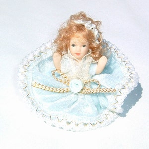 1980s Pretty PORCELAIN FIGURINE MINIATURE Doll image 5