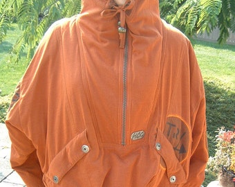HCC Outerwear Pumpkin Orange color Ski Jacket  with Embroidery Try to Catch Me