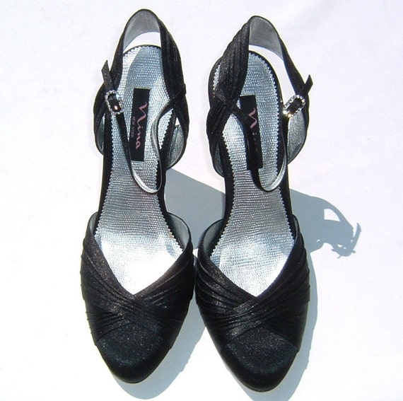 NINA New York 10M Vintage High Heel Midnight Blac… - image 3