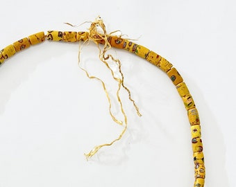 Antique Venetian Trade Beads 64 Yellow Beads from Africa