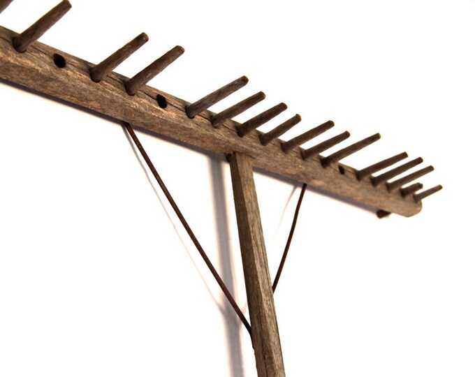 Primitive Wooden Farming Rake - Etsy