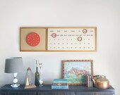 RESERVED for dubdub9 // Vintage Peter Pepper Wall Clock and Perpetual Calendar FREE SHIPPING