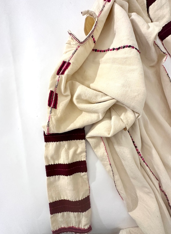 Vintage Men's Abaya Djellaba Bedouin Caftan Robe - image 8