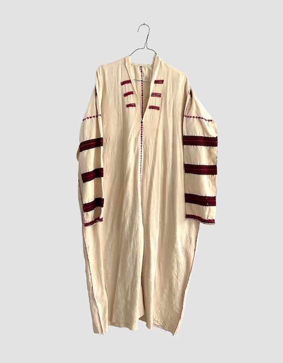 Vintage Men's Abaya Djellaba Bedouin Caftan Robe - image 1