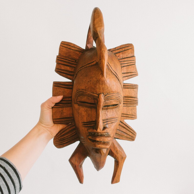 Vintage African Face Mask Wall Decor Etsy