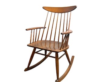 Vintage Spindle Back Rocking Chair by Russel Wright for Conant Ball