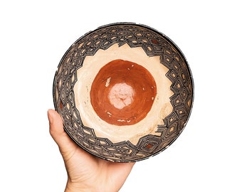 Vintage Shipibo Pottery Bowl Hand Painted