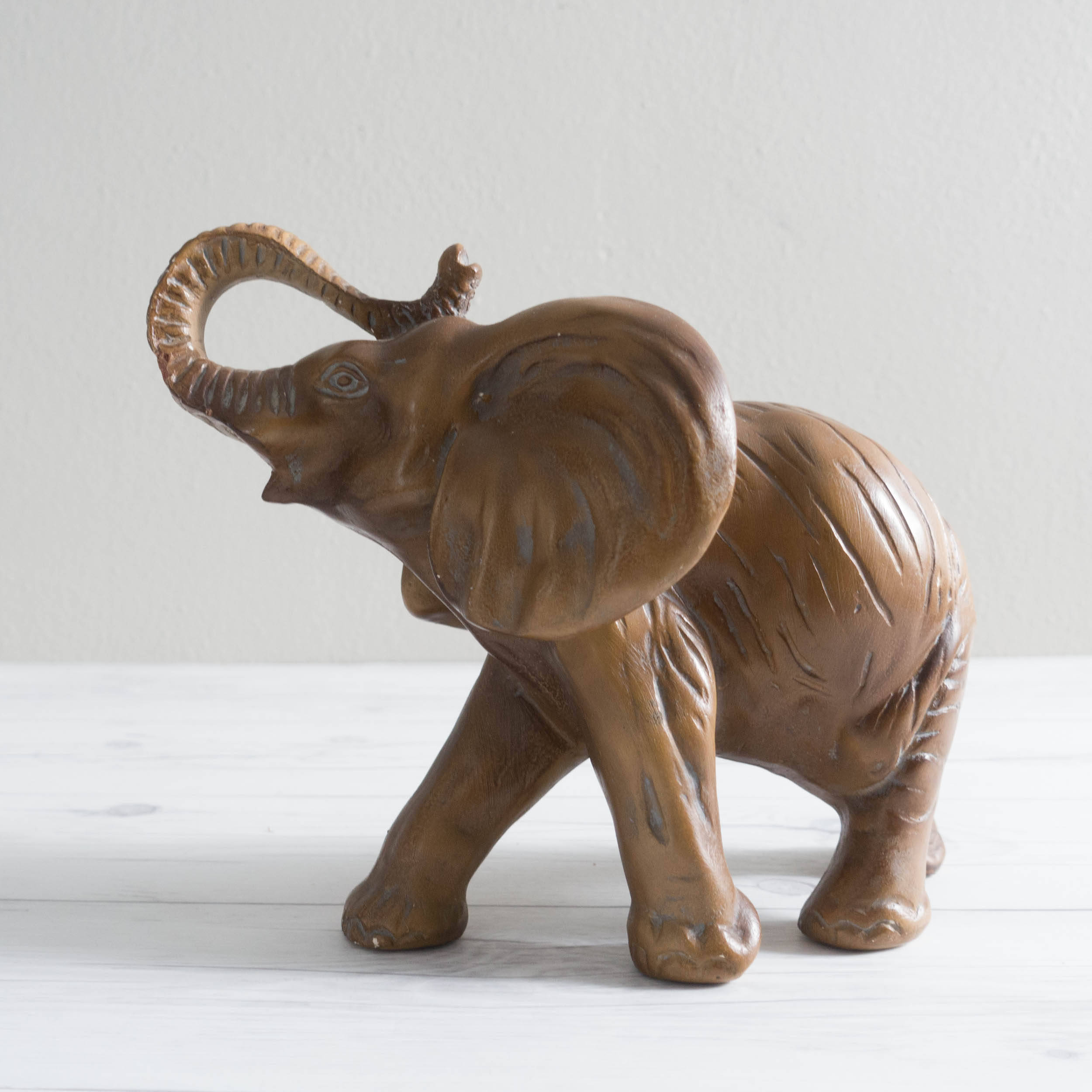 Vintage 10 Plaster Elephant Statue Etsy