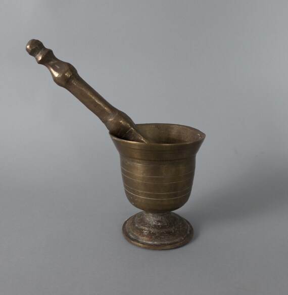 Kitchen, Dining & Bar Mortar & Pestles VINTAGEBRASSBIG MORTAR