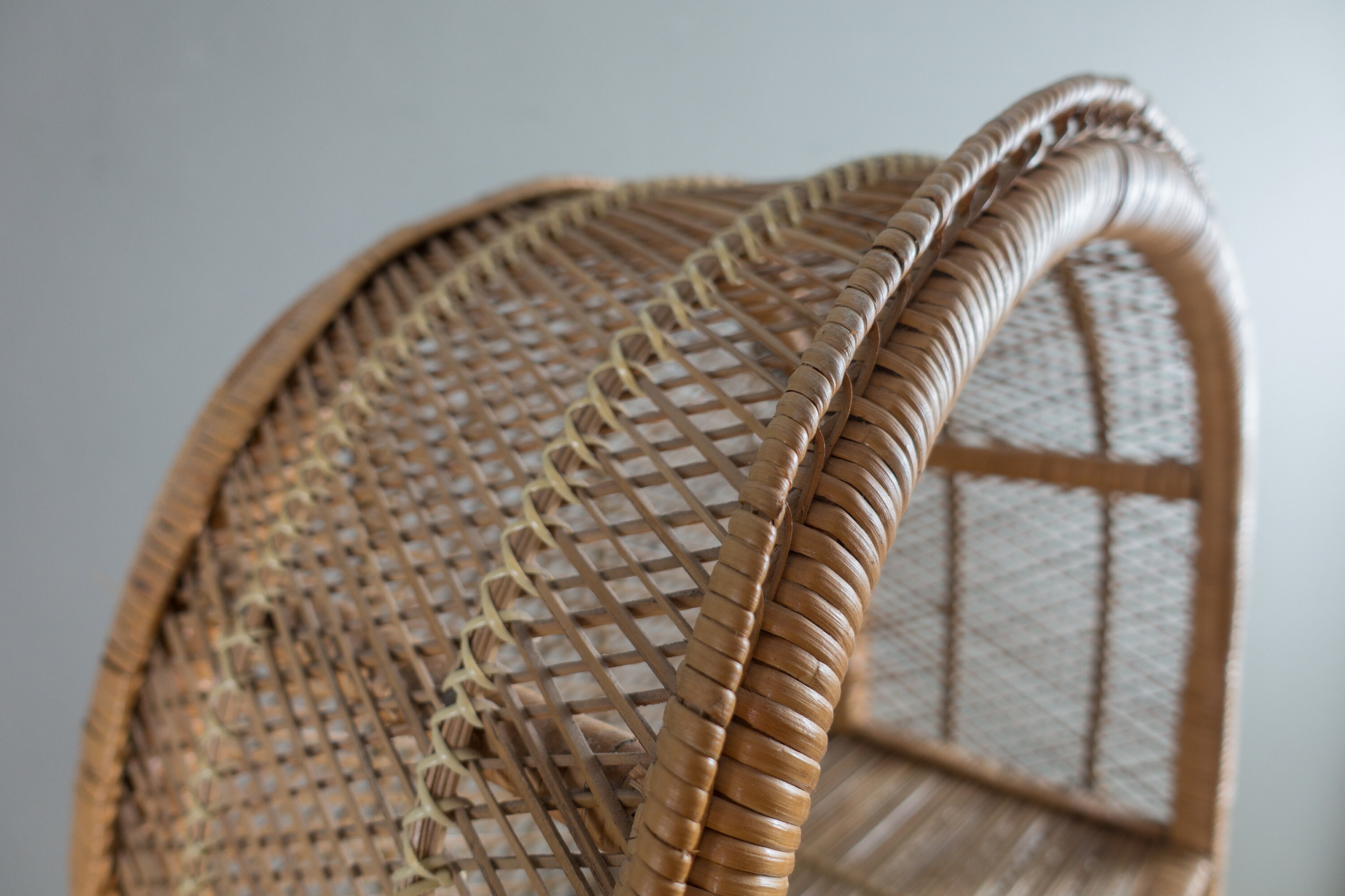 Vintage Wicker Bookshelf Rattan Shelving Unit Boho Style Etsy