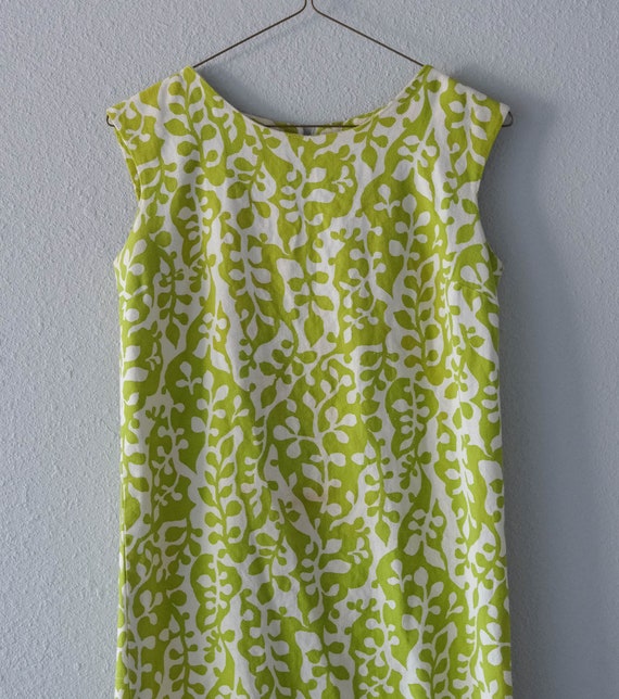 Vintage 60s Lime Green Fitted Dress | Size 4 - image 4