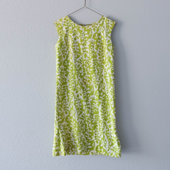 Vintage 60s Lime Green Fitted Dress | Size 4 - image 5