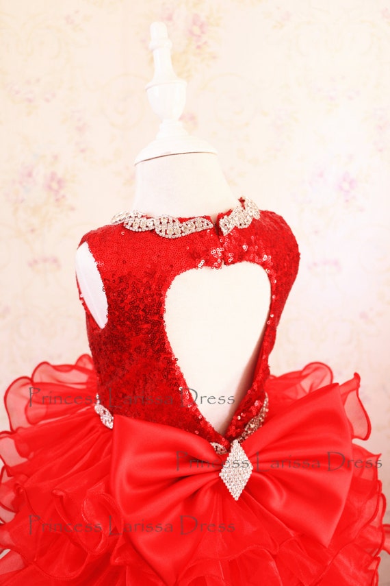 Red Glitz Pageant Dress