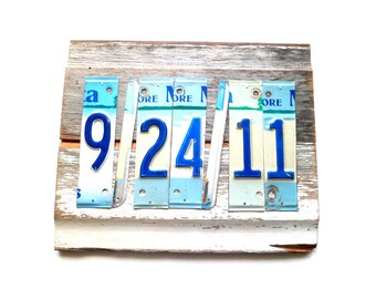 Anniversary Gift, Wedding Date Sign, Personalized Gift, License Plate Decor, Save The Date Prop, Special Date Decor, MN License Plate Art