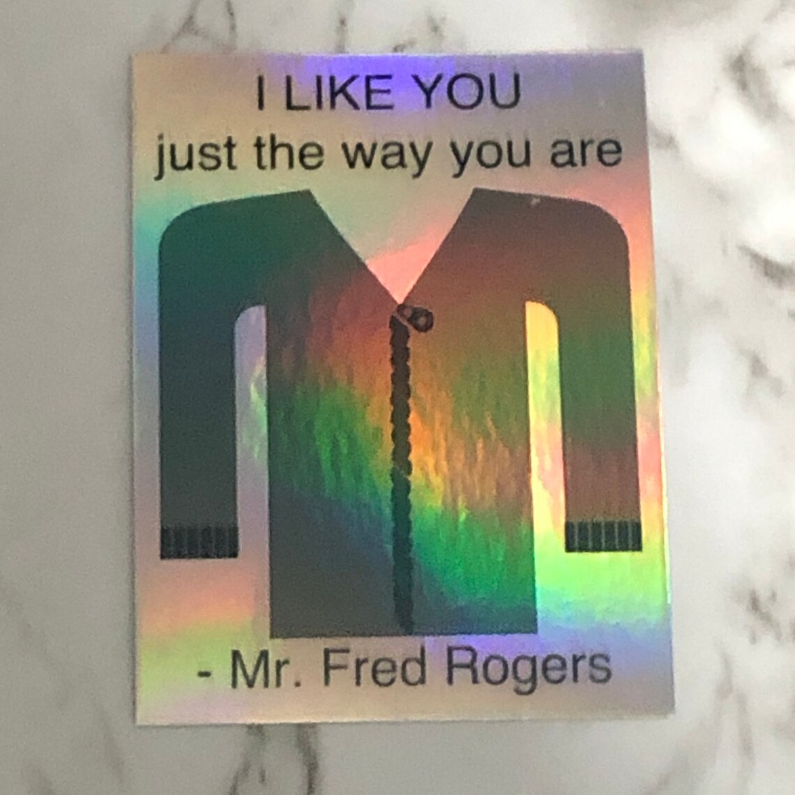 Mr Rogers Sticker Encouragement Sticker Holographic Sticker - Etsy