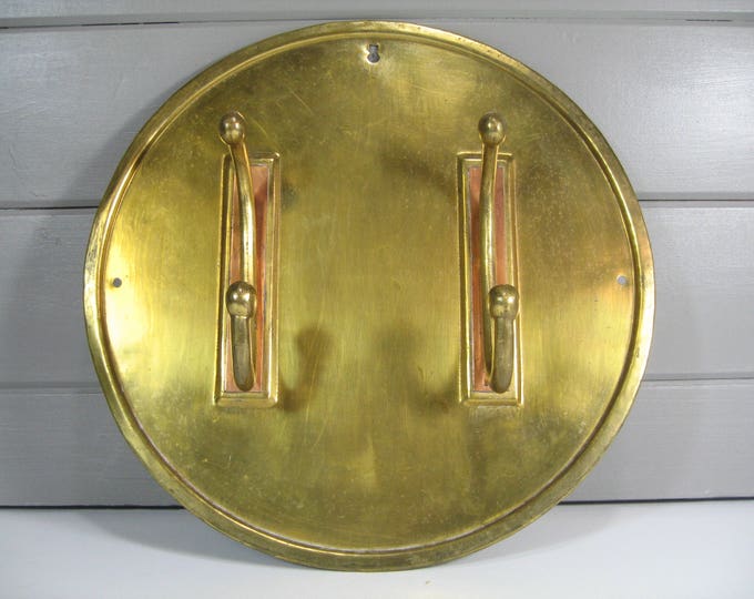 Vintage Coat Hook Coat Rack Unique Round Brass Hooks Wall Etsy