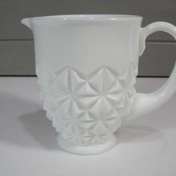 Milk Glass Pitcher Etsy